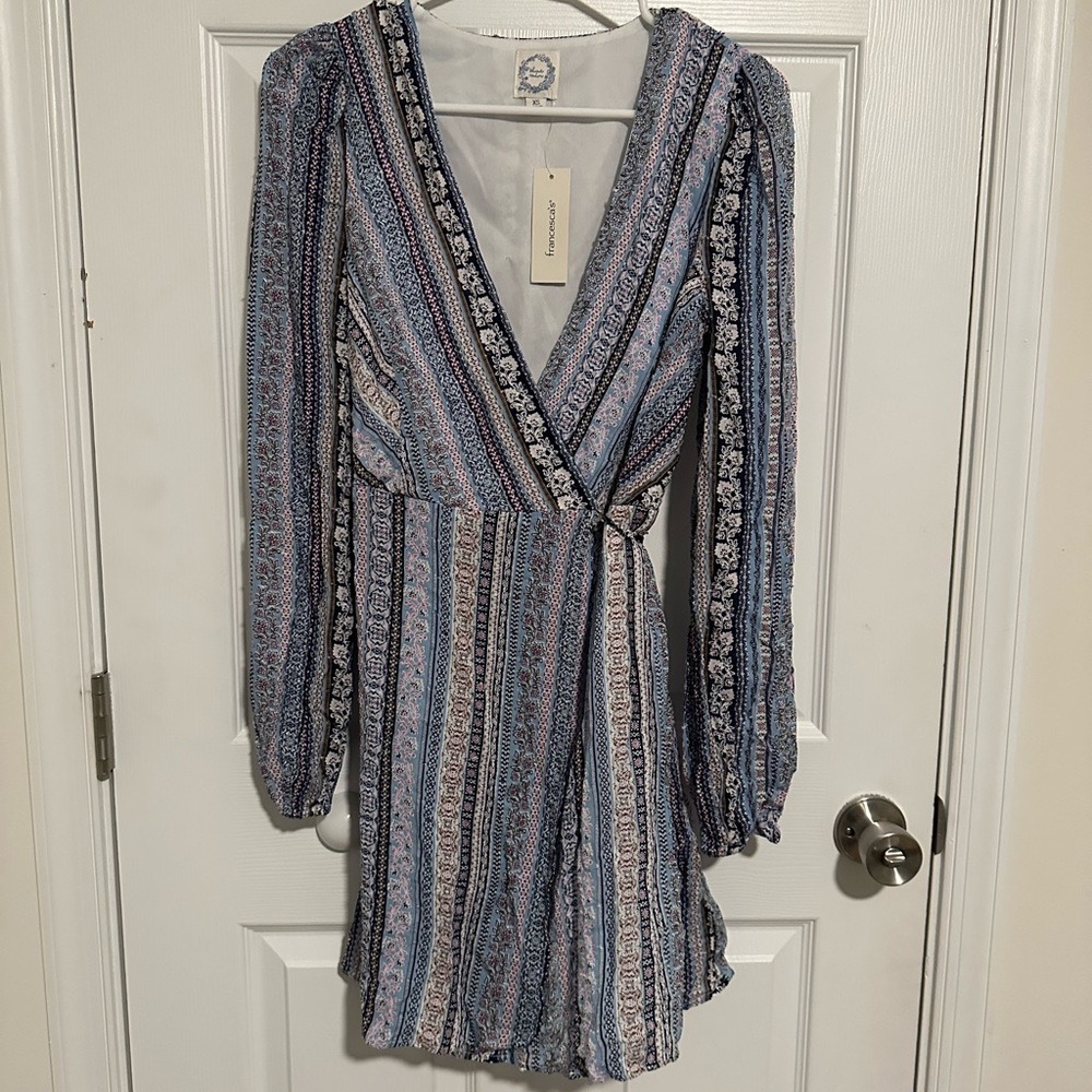 (2/$20) NWT Blue wrap Dress